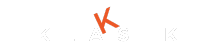The KLASIK logo. Career Consulting and Executive Coaching For People Over 45. Work Smart, Be Happy, Make Money. Career transformation starts today. Black background, white letters, orange K. The Klasik.